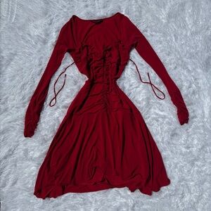 BCBGMaxAzria Burgundy Midi Dress